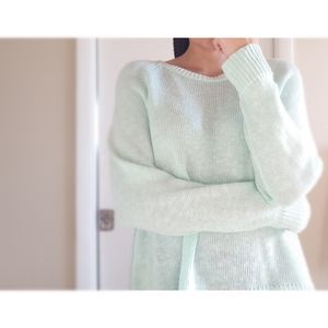 Textured Knit Crewneck Sweater
